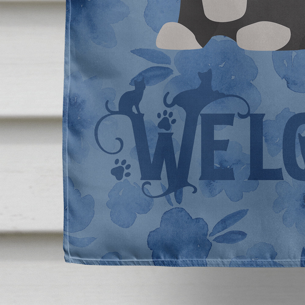 Ragamuffin Cat Welcome Flag Canvas House Size CK5053CHF  the-store.com.