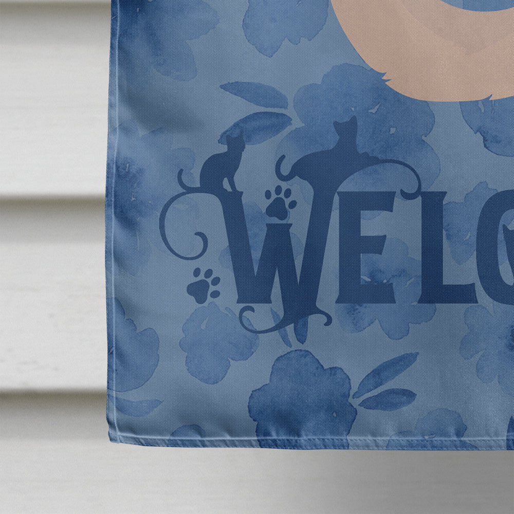Scottish Fold Cat Welcome Flag Canvas House Size CK5055CHF