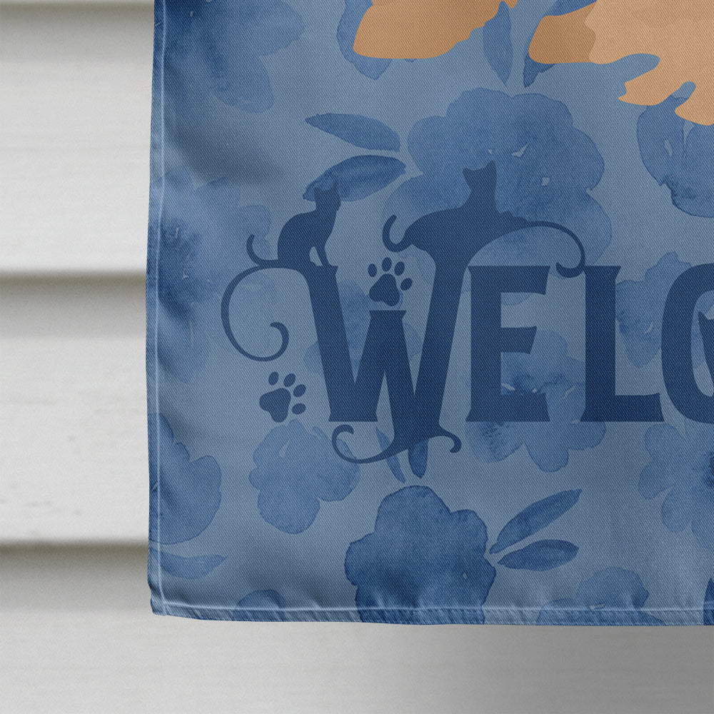 Selkirk Rex Cat Welcome Flag Canvas House Size CK5056CHF  the-store.com.