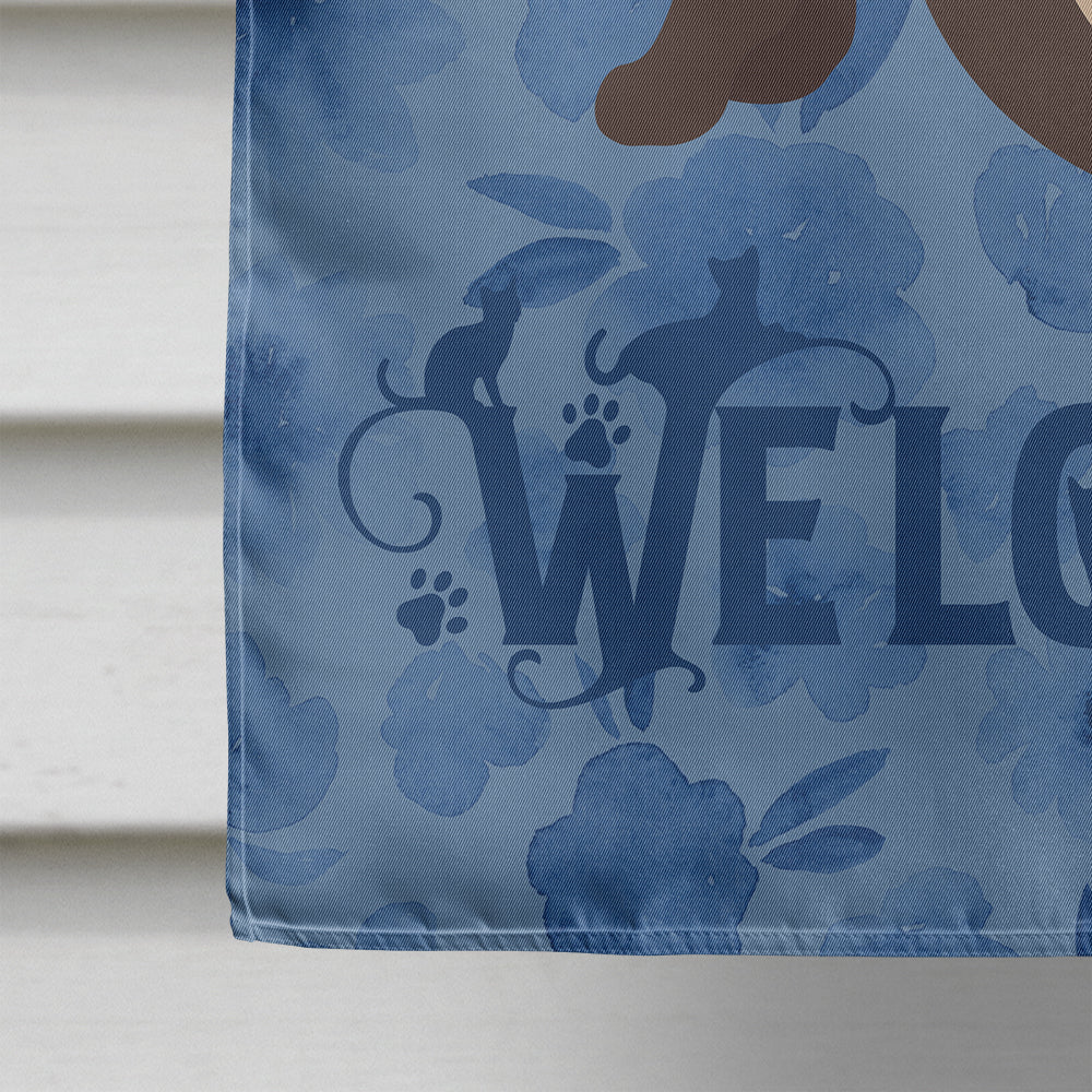 Siamese Traditional Cat Welcome Flag Canvas House Size CK5059CHF  the-store.com.