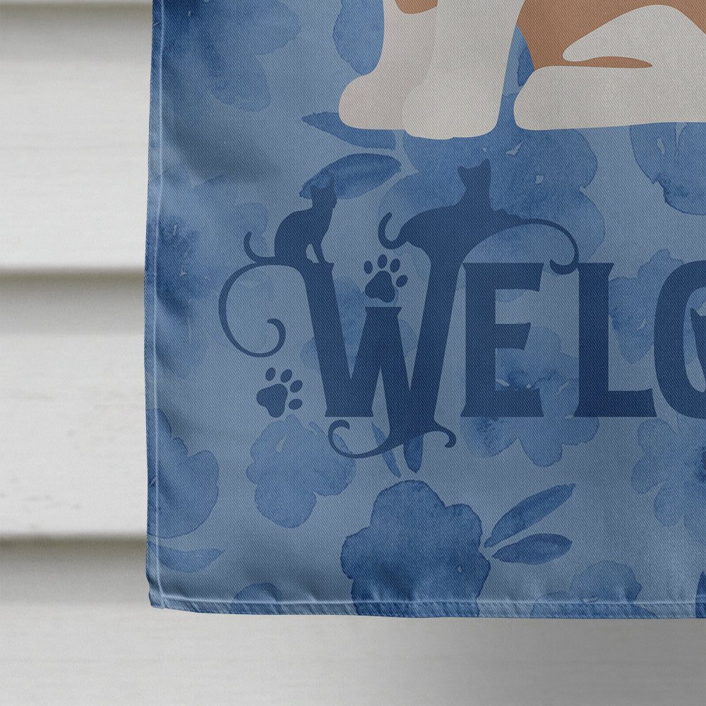 Snowshoe #2 Cat Welcome Flag Canvas House Size CK5064CHF