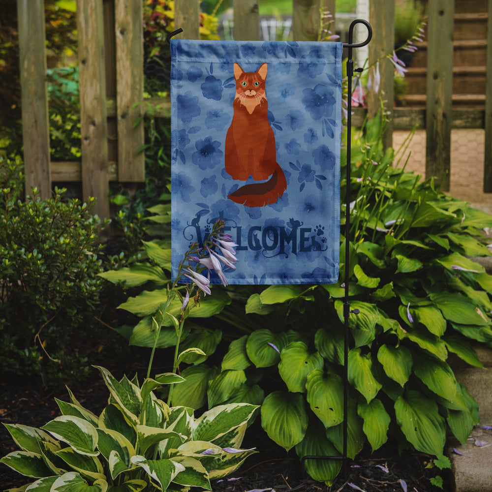 Somali Cat Welcome Flag Garden Size CK5065GF  the-store.com.