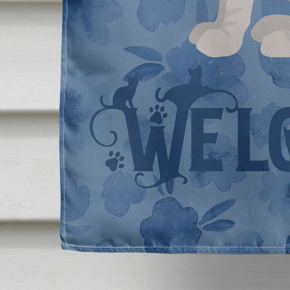 Sphynx Cat Welcome Flag Canvas House Size CK5066CHF
