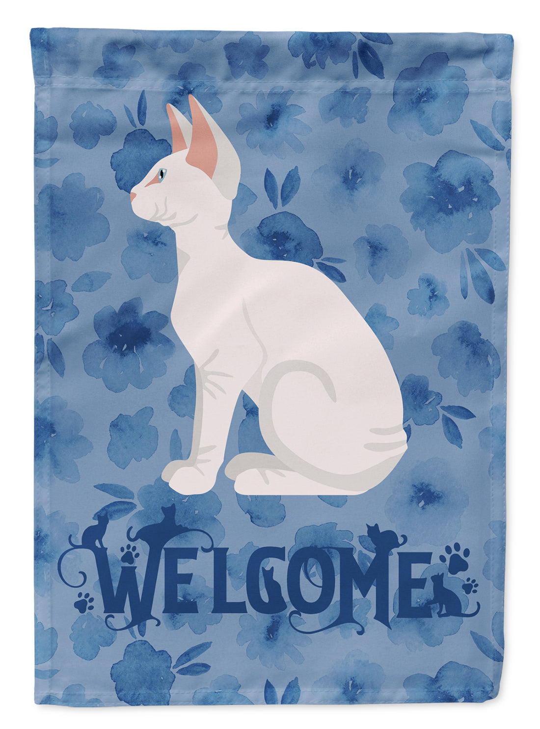 Sphynx #3 Cat Welcome Flag Canvas House Size CK5068CHF