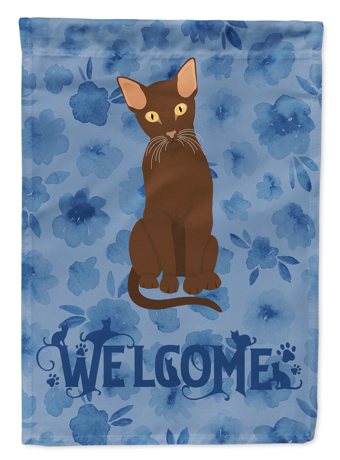 Suphalak Cat Welcome Flag Canvas House Size CK5069CHF