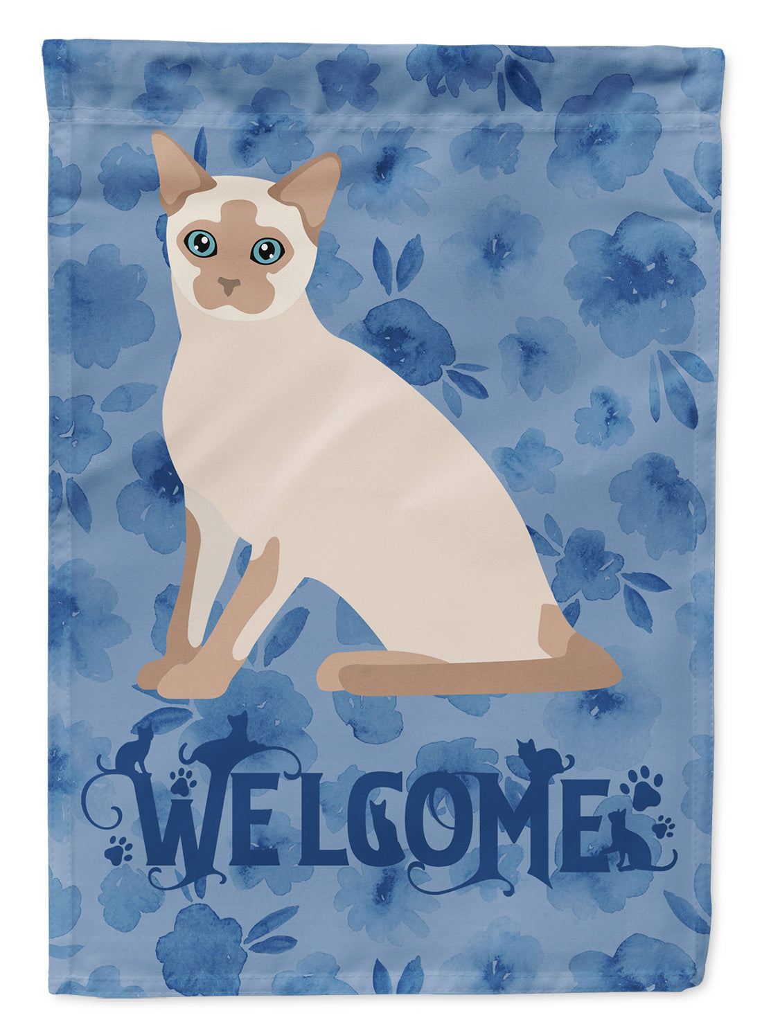 Tonkinese Cat Welcome Flag Canvas House Size CK5071CHF  the-store.com.