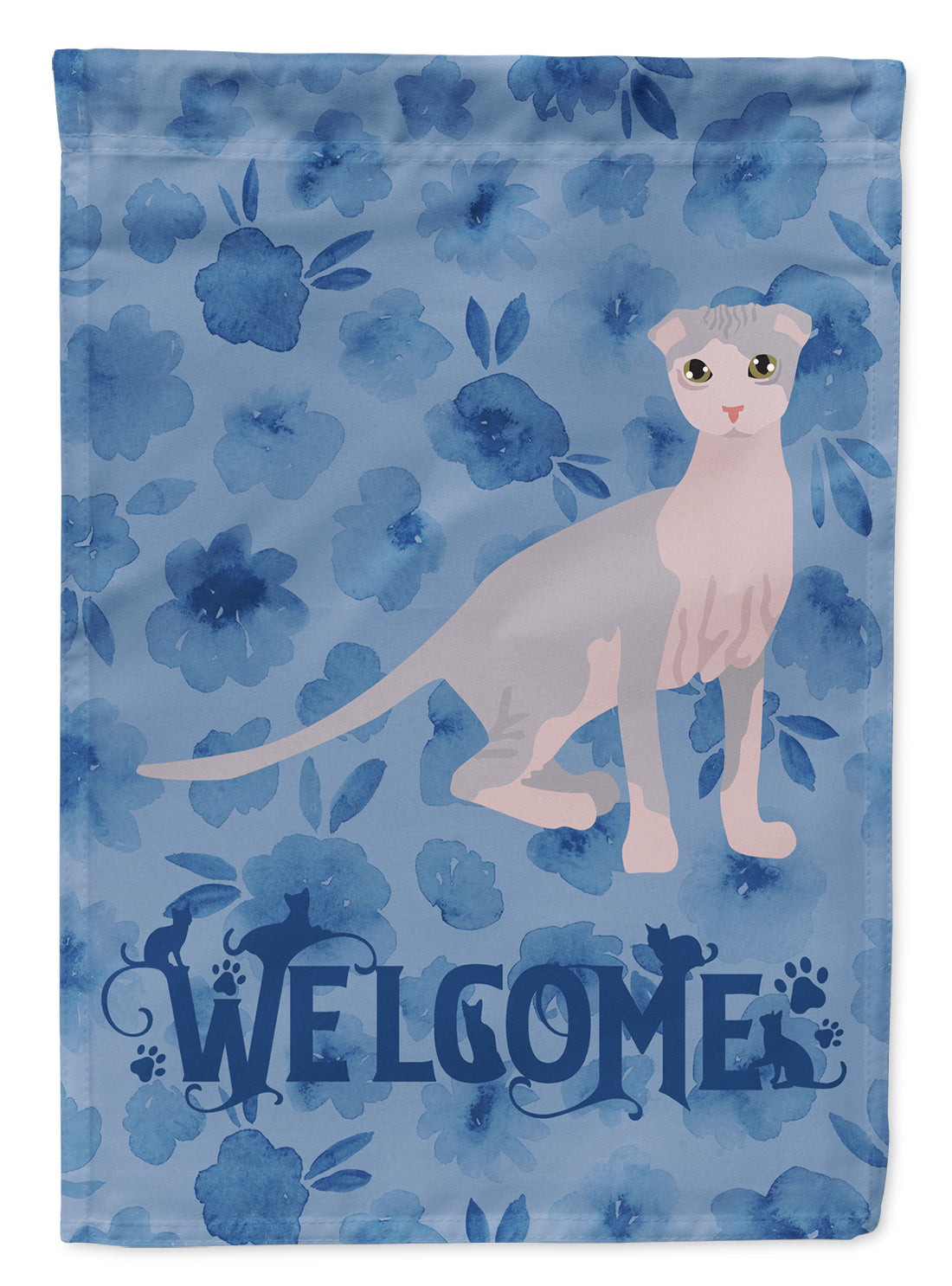 Ukrainian Levkoy Cat Welcome Flag Canvas House Size CK5075CHF  the-store.com.