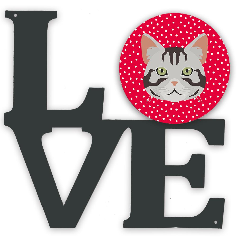American Shorthair Cat Love Metal Wall Artwork LOVE CK5082WALV by Caroline&#39;s Treasures