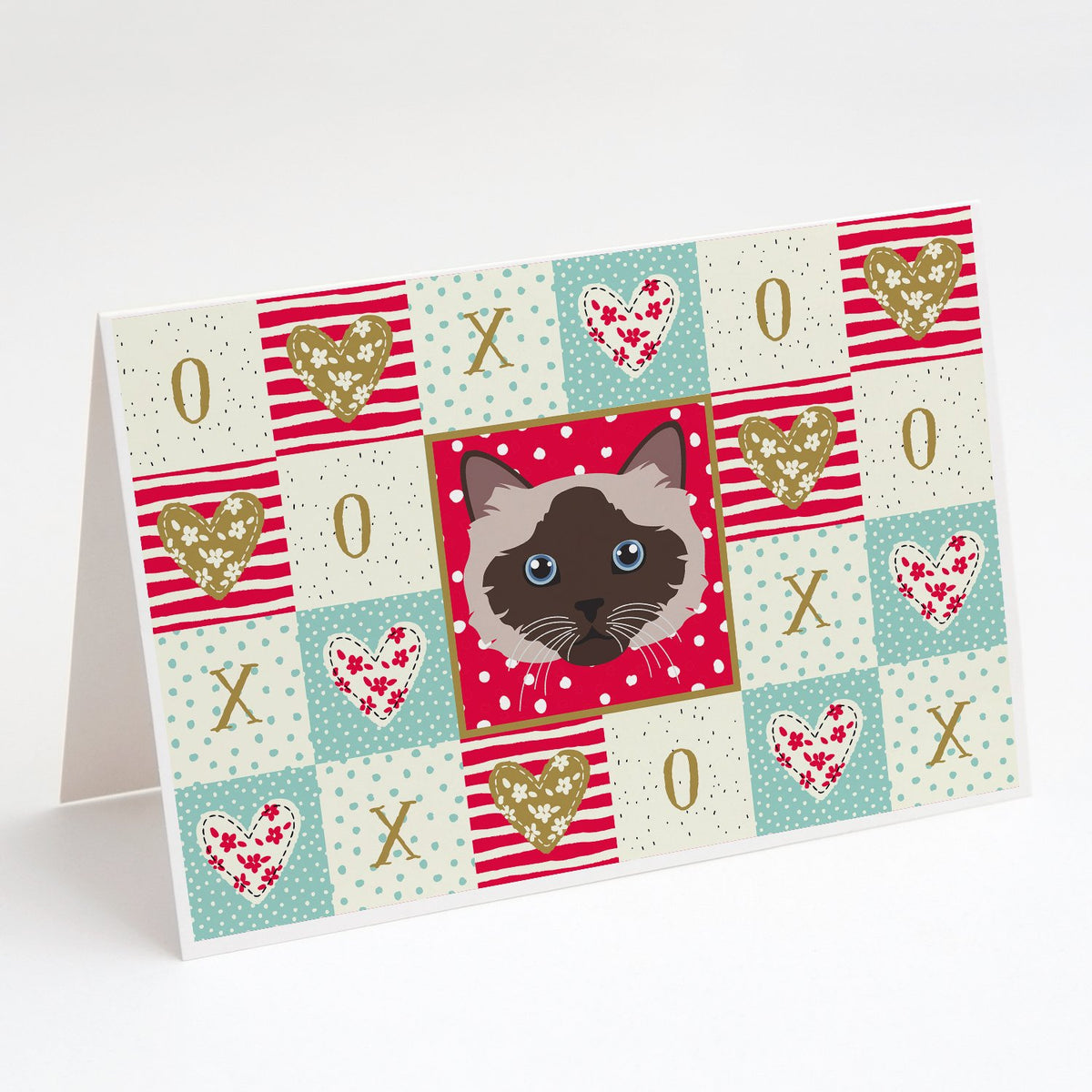 Buy this Birman Cat Love Greeting Cards and Envelopes Pack of 8