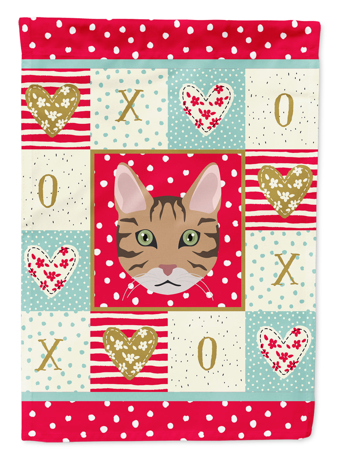 California Spangled Cat Flag Canvas House Size CK5098CHF  the-store.com.