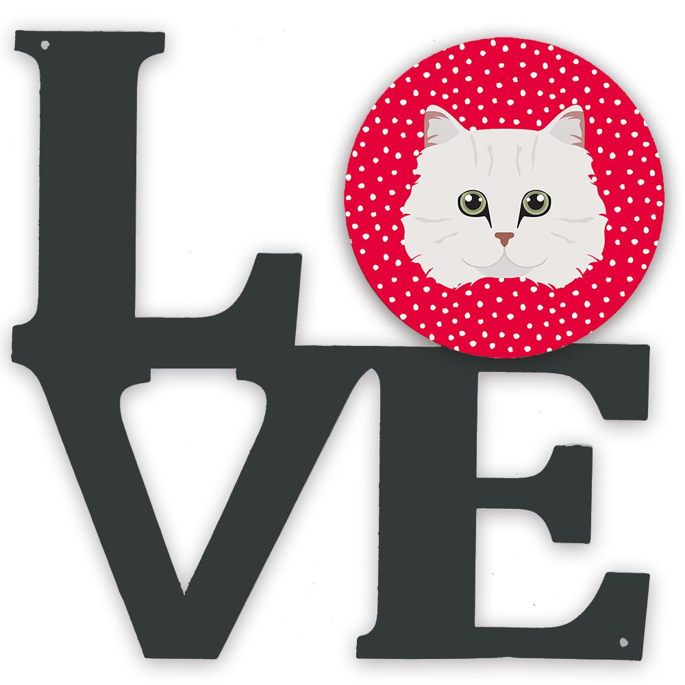 Chinchilla Persian Longhair Cat Love Metal Wall Artwork LOVE CK5103WALV by Caroline&#39;s Treasures
