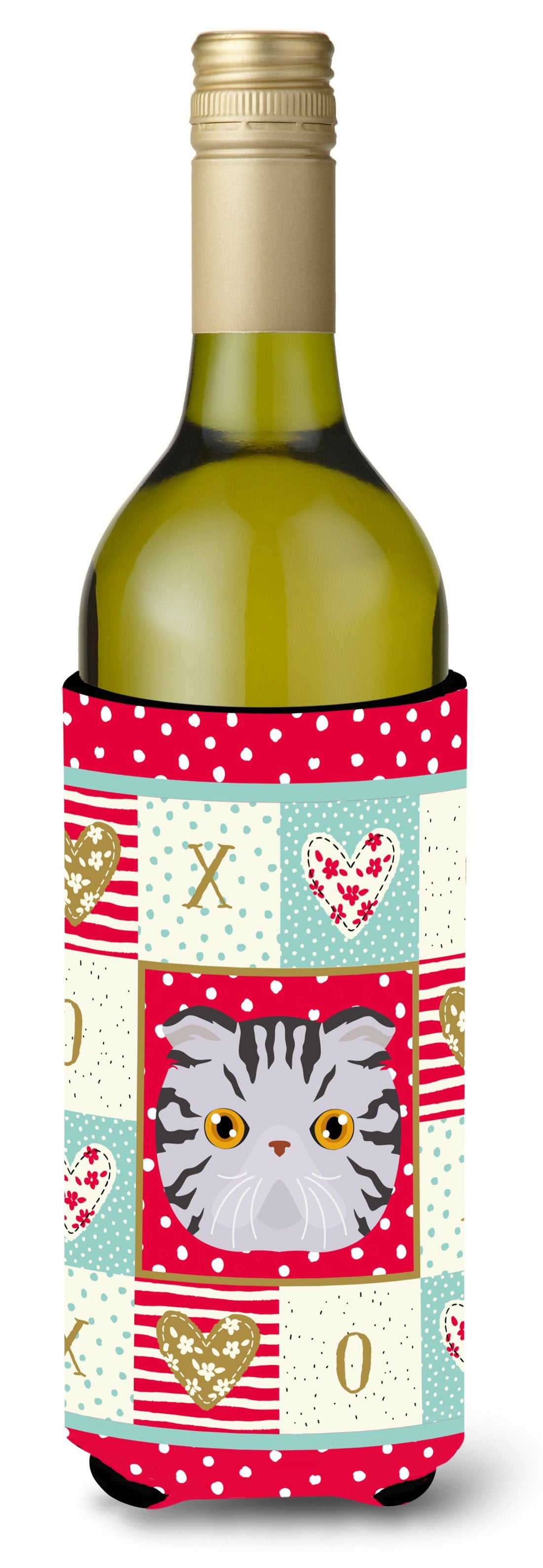 Foldex Exotic Fold Cat Wine Bottle Beverage Insulator Hugger CK5118LITERK by Caroline&#39;s Treasures