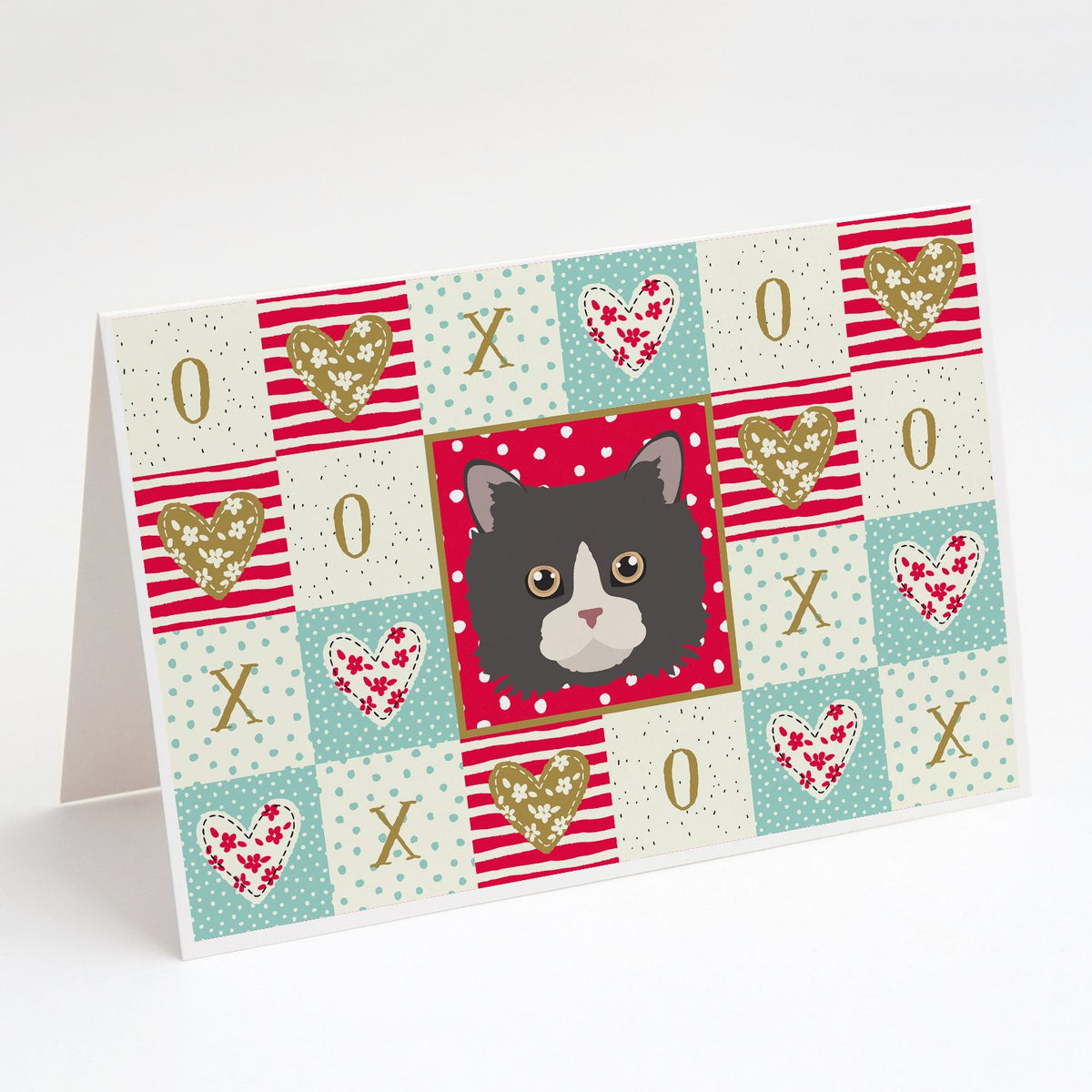 Buy this Poodle Cat Love Greeting Cards and Envelopes Pack of 8
