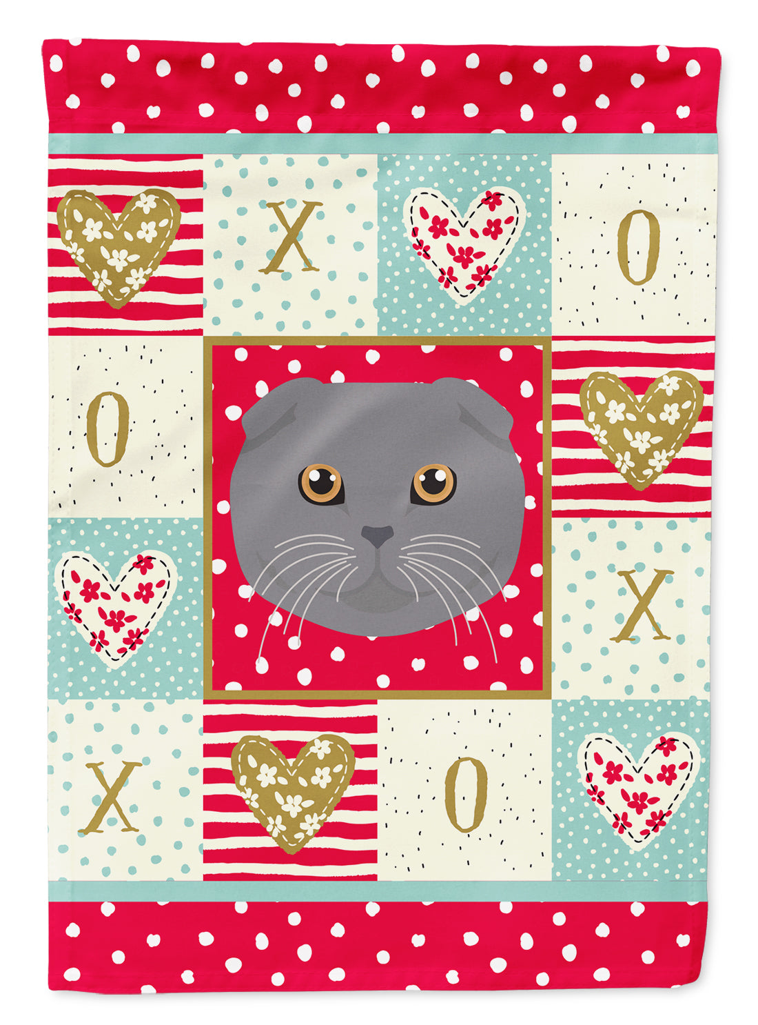 Scottish Fold Cat Flag Canvas House Size CK5158CHF  the-store.com.