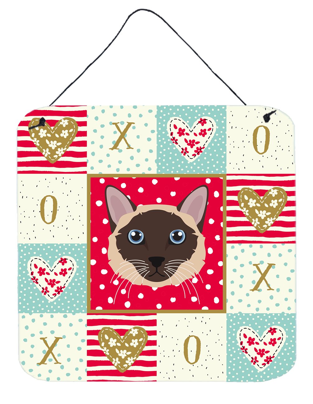 Siamese Traditional Cat Love Wall or Door Hanging Prints CK5163DS66 by Caroline's Treasures