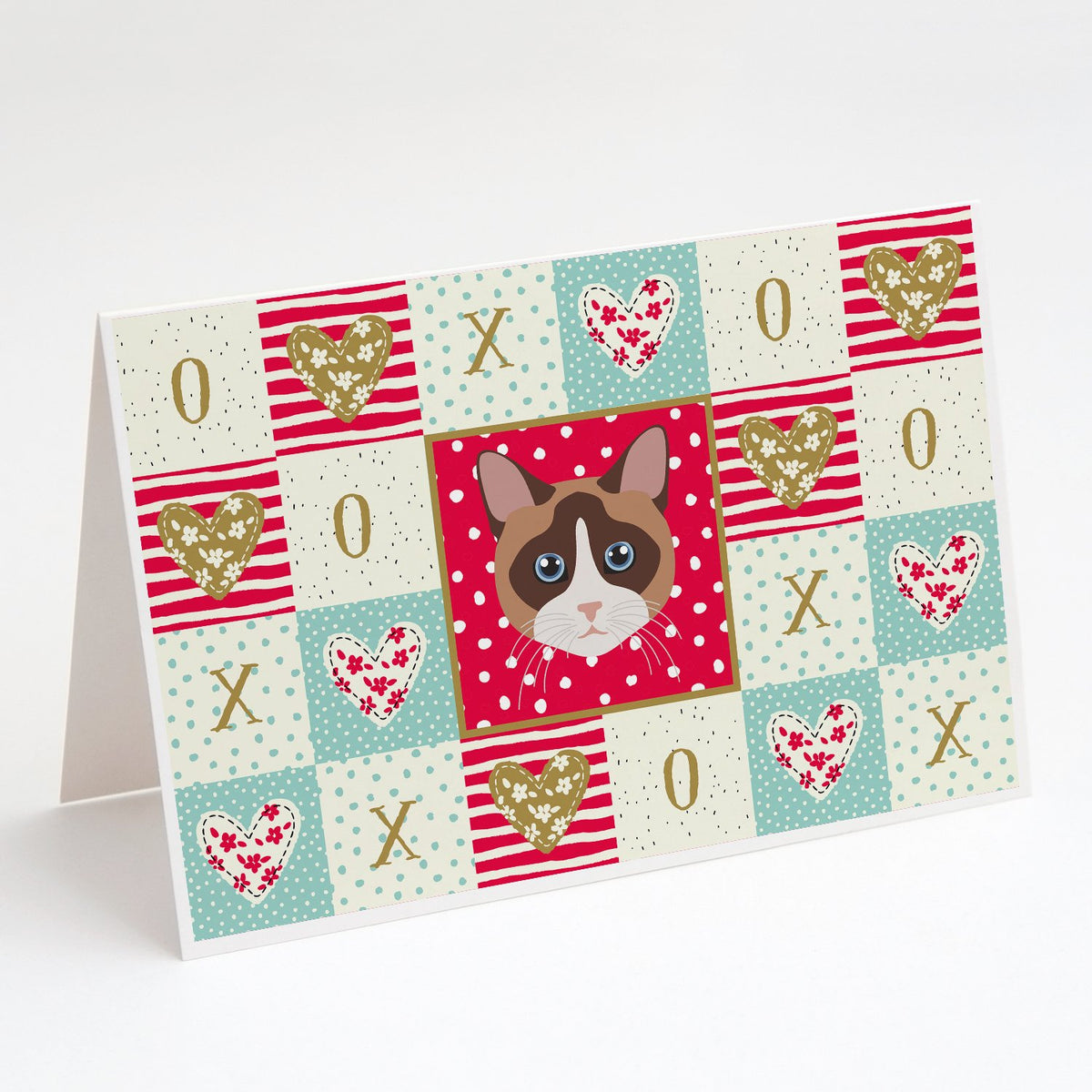 Buy this Snowshoe Cat Love Greeting Cards and Envelopes Pack of 8