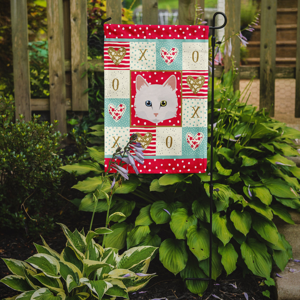 Caroline's Treasures Turkish Angora Cat Garden Flag - Outdoor Decorative Yard Flag CK5175GF