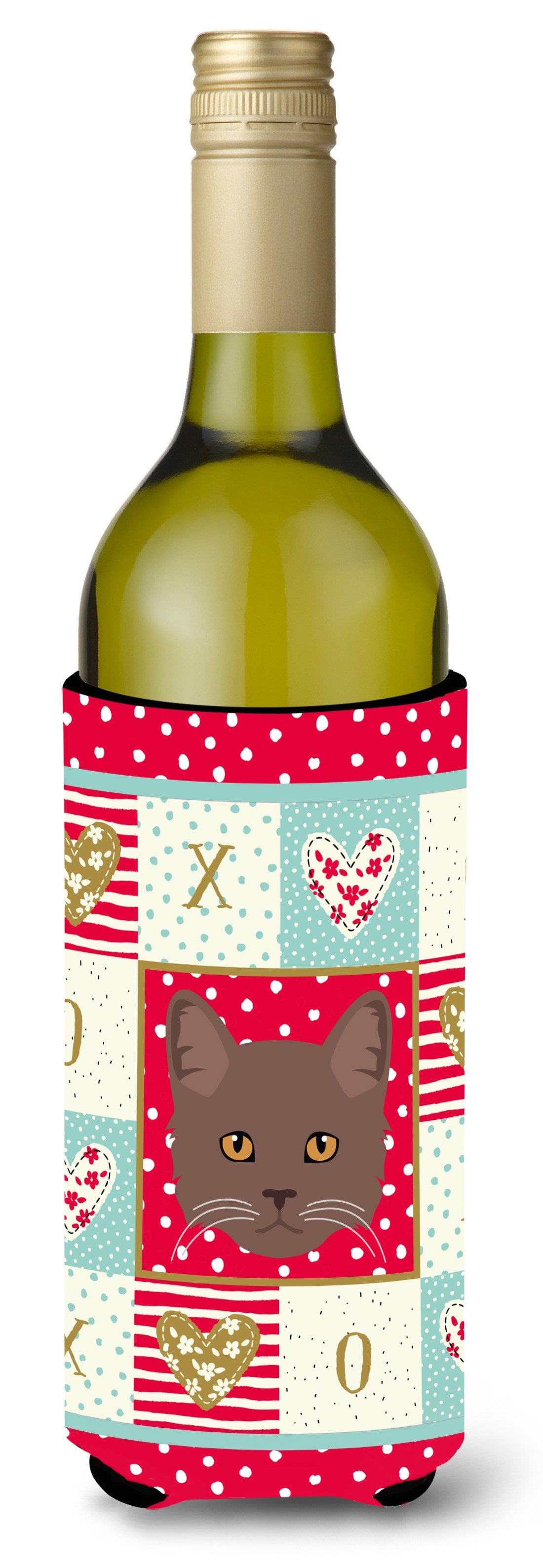 York Chocolate Cat Wine Bottle Beverage Insulator Hugger CK5178LITERK by Caroline&#39;s Treasures