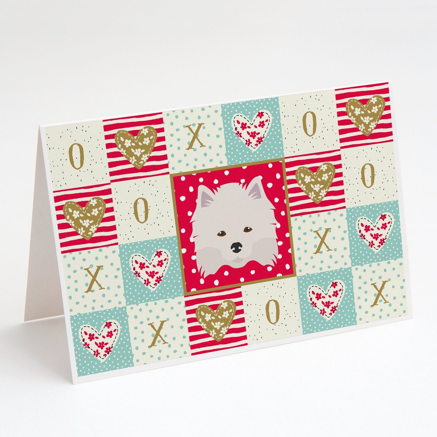 Buy this American Eskimo Love Greeting Cards and Envelopes Pack of 8