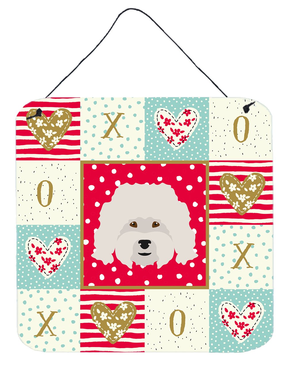 Bolognese Love Wall or Door Hanging Prints CK5186DS66 by Caroline&#39;s Treasures