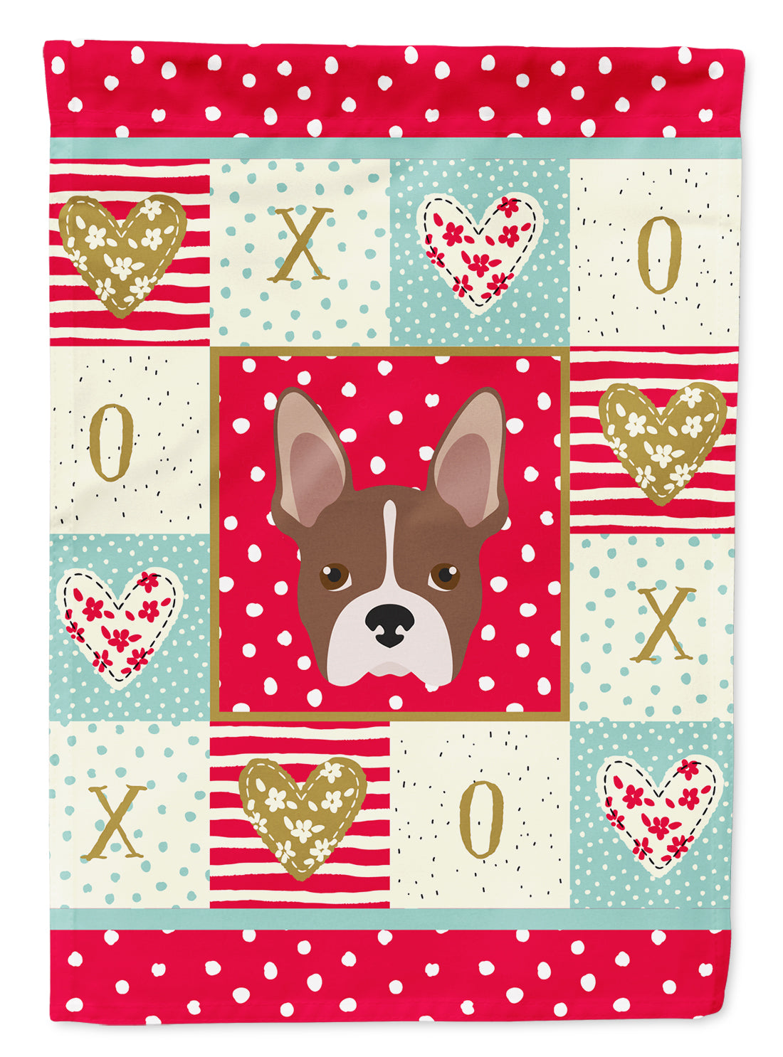 Boston Terrier Flag Canvas House Size CK5187CHF  the-store.com.