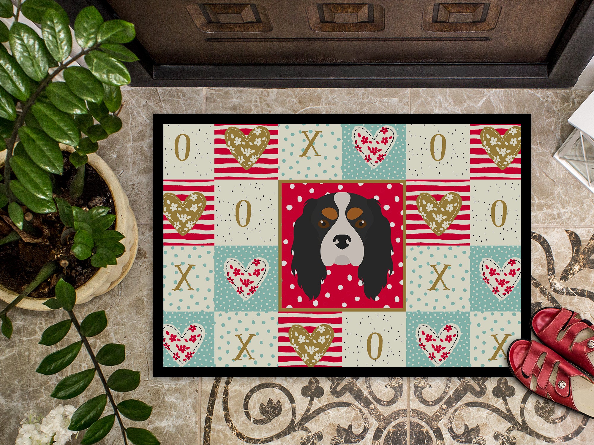 Cavalier King Charles Spaniel Love Indoor or Outdoor Mat 18x27 CK5189MAT - the-store.com