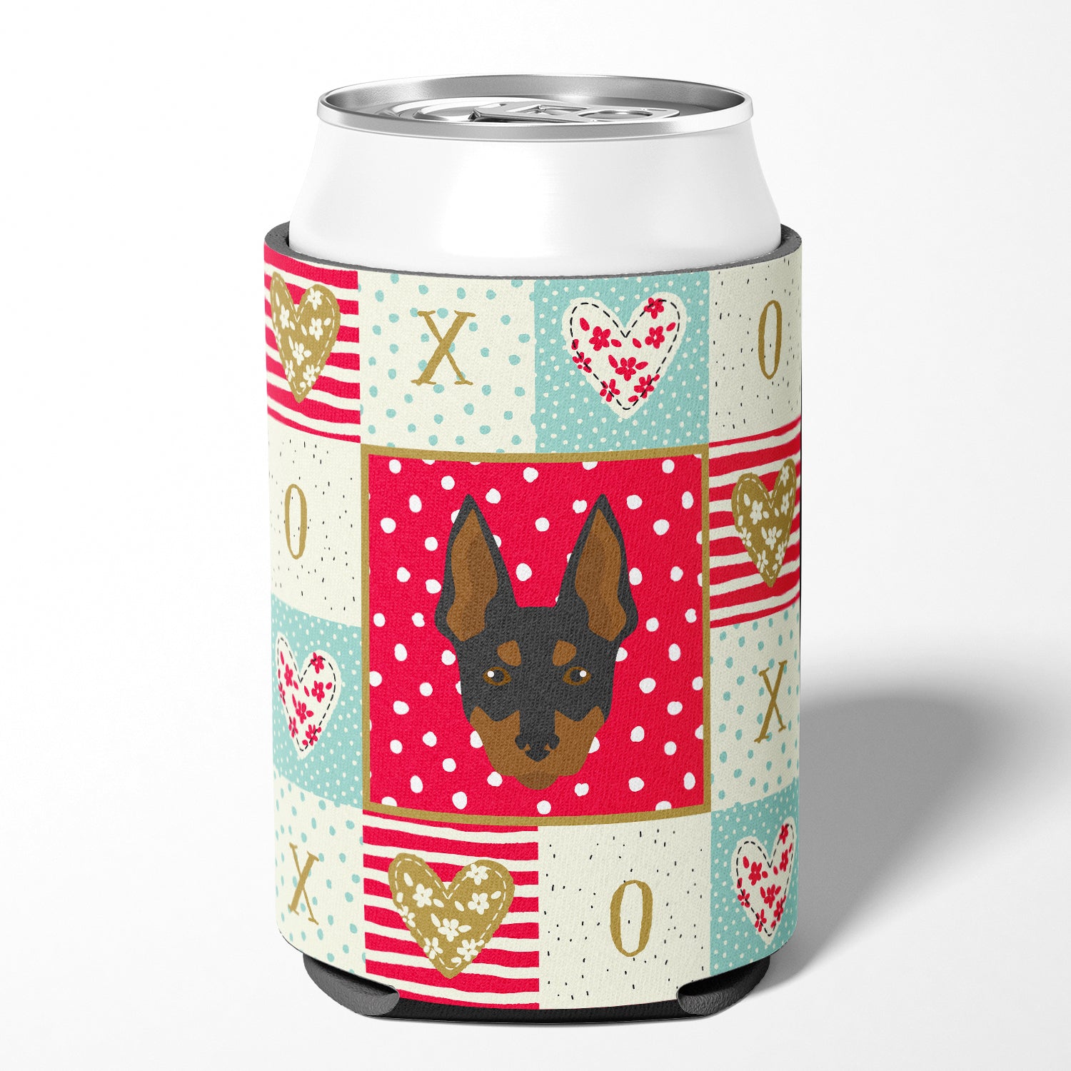 English Toy Terrier Love Can or Bottle Hugger CK5198CC  the-store.com.