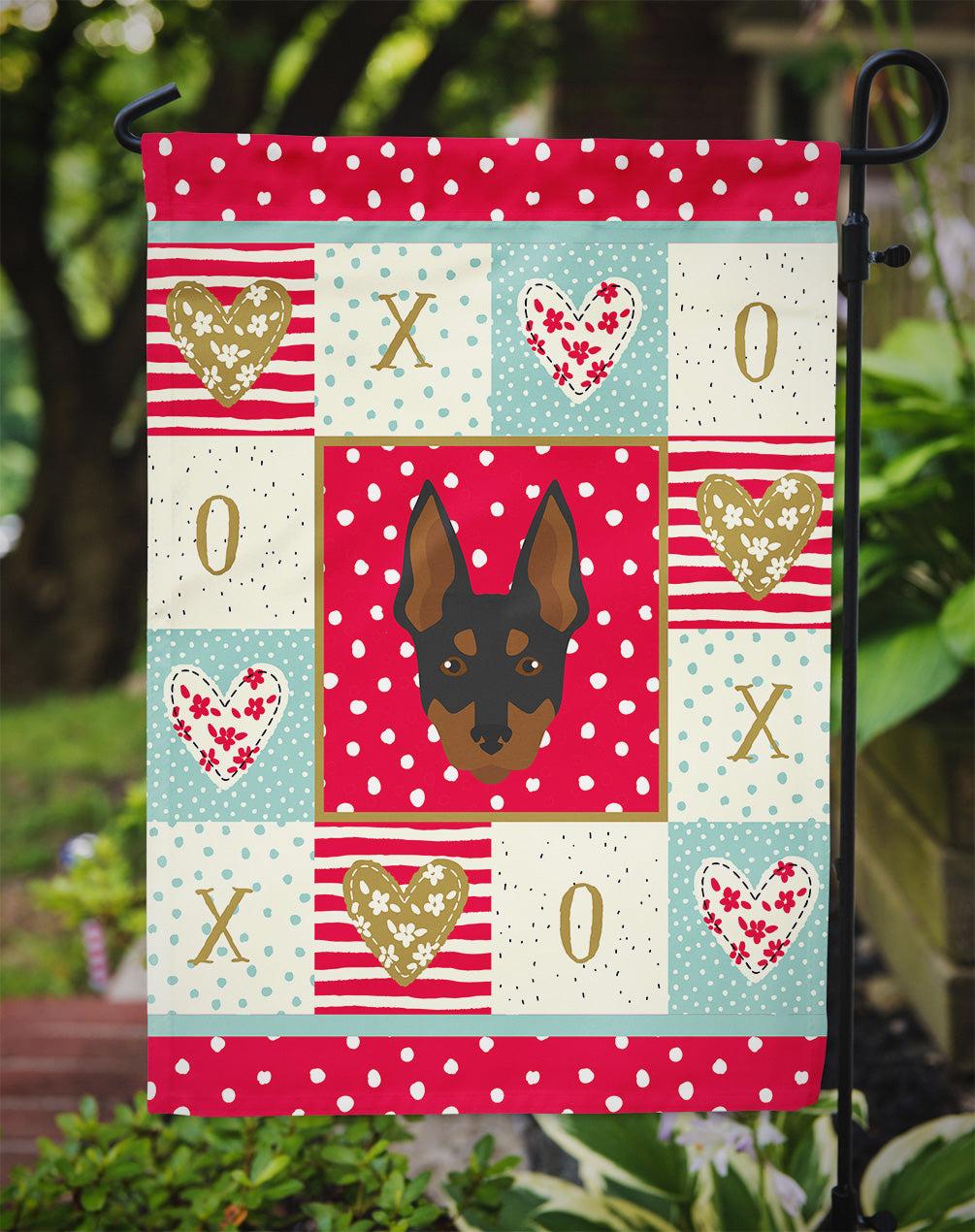 English Toy Terrier Flag Garden Size CK5198GF  the-store.com.