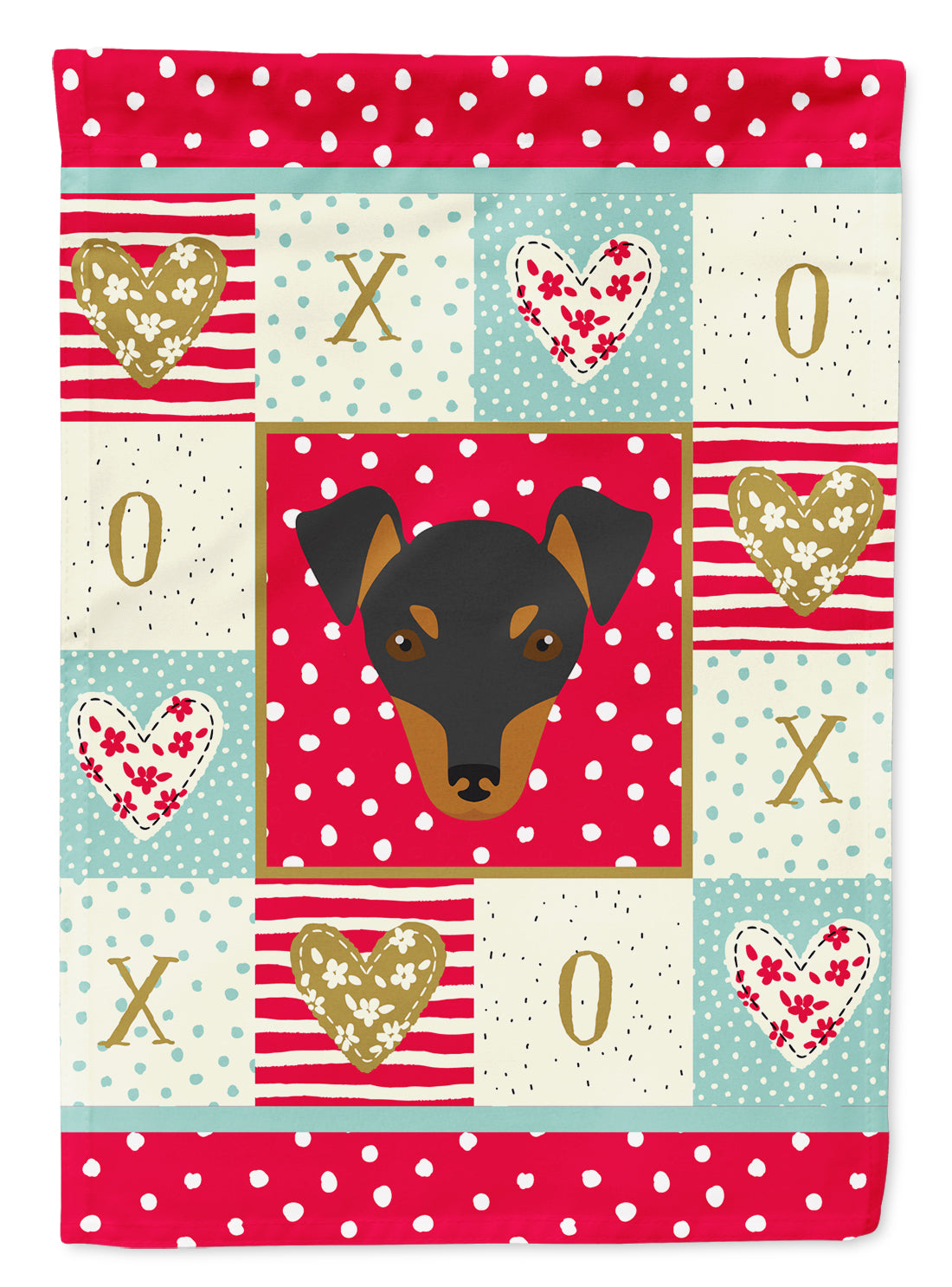 Manchester Toy Terrier Flag Canvas House Size CK5218CHF