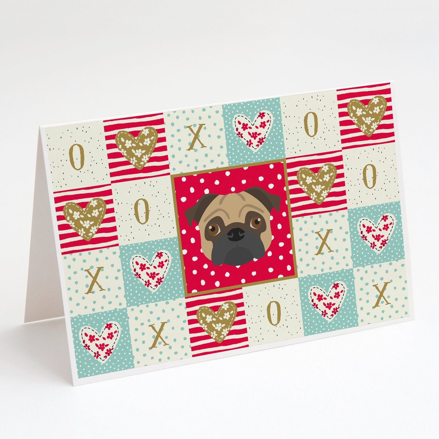 Buy this Pug Love Greeting Cards and Envelopes Pack of 8