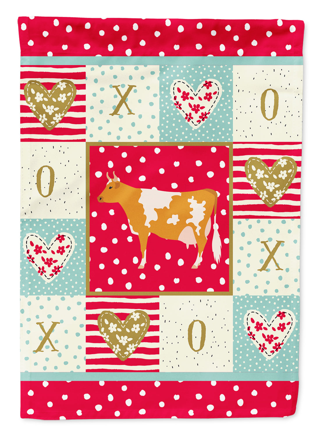 Guernsey Cow Love Flag Canvas House Size CK5248CHF