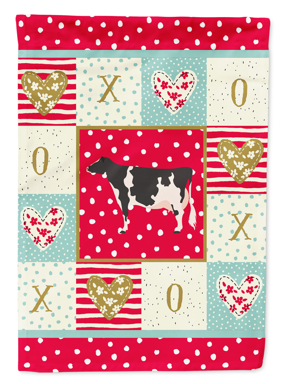 Holstein Cow Love Flag Canvas House Size CK5249CHF  the-store.com.