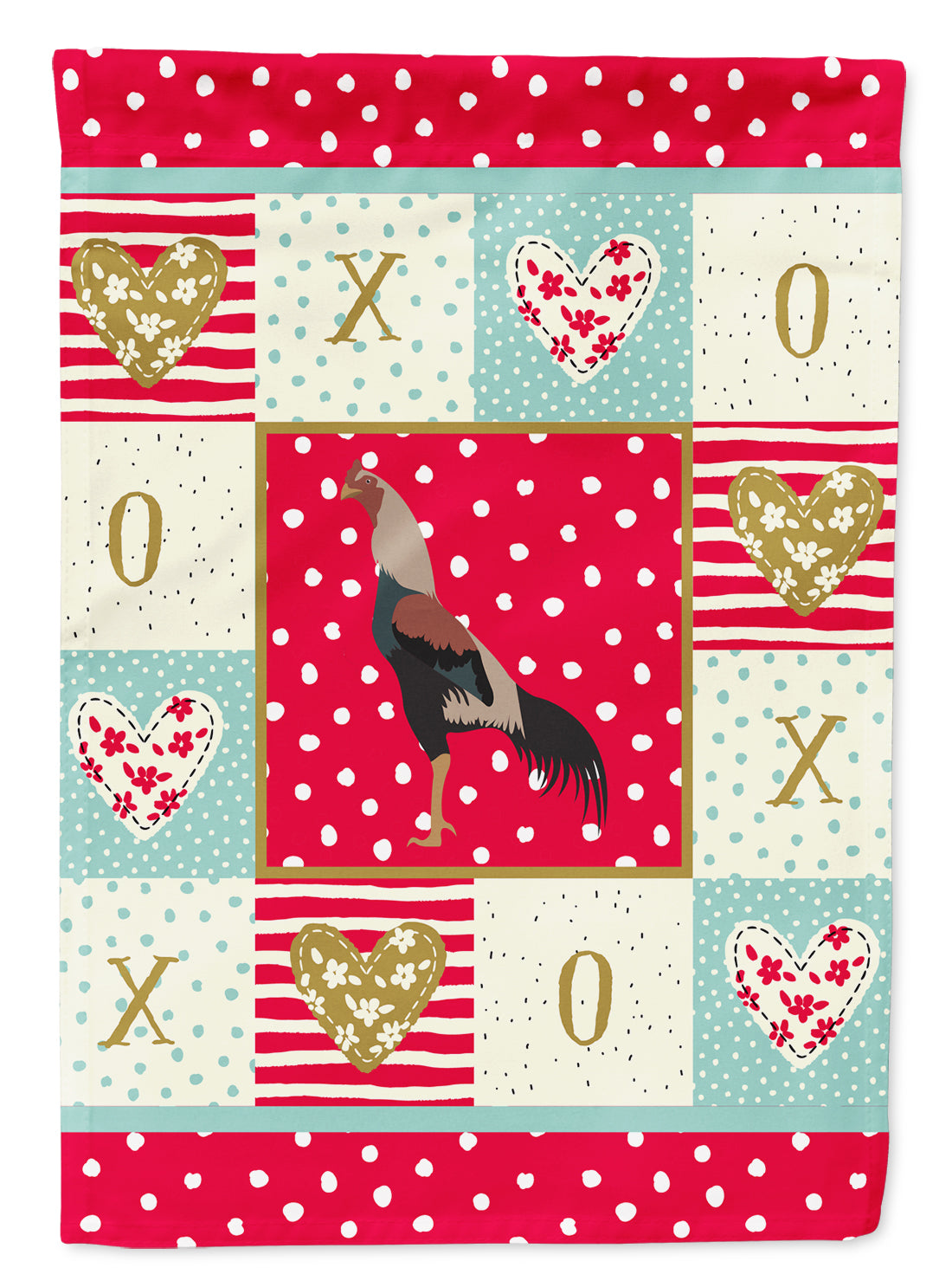 Kulang Chicken Love Flag Canvas House Size CK5265CHF