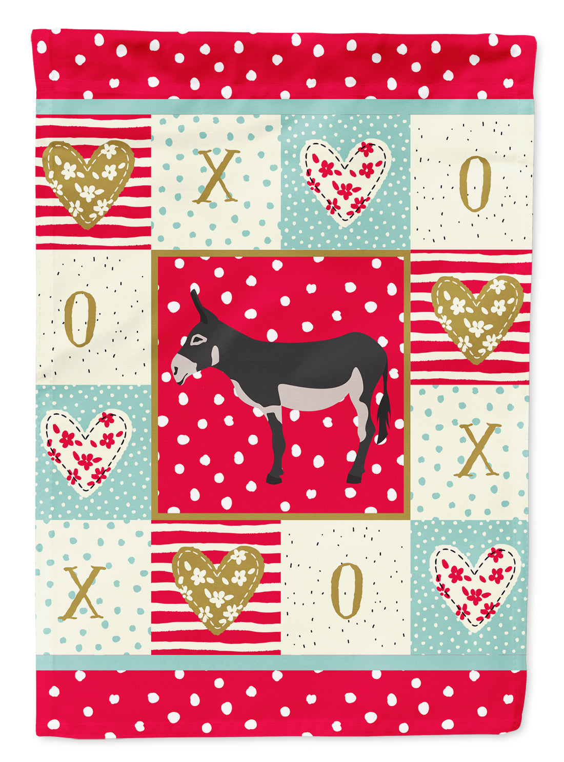American Mammoth Jack Donkey Love Flag Canvas House Size CK5271CHF  the-store.com.