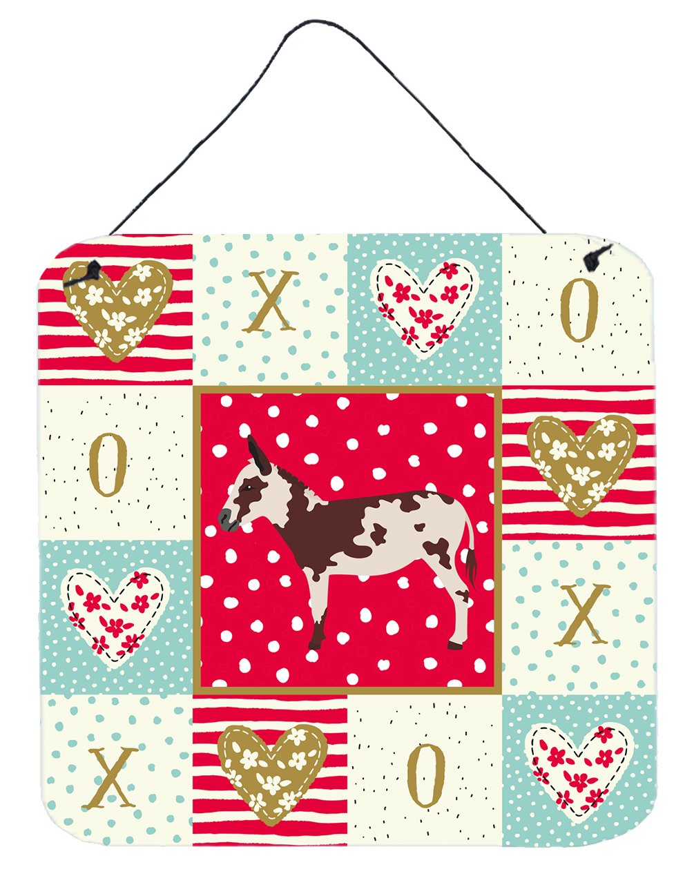 American Spotted Donkey Love Wall or Door Hanging Prints CK5278DS66 by Caroline&#39;s Treasures