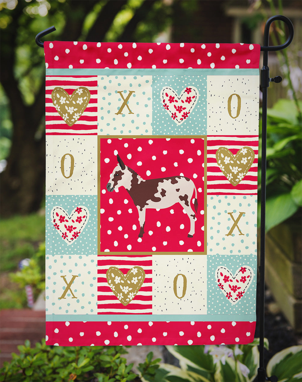 American Spotted Donkey Love Flag Garden Size CK5278GF  the-store.com.