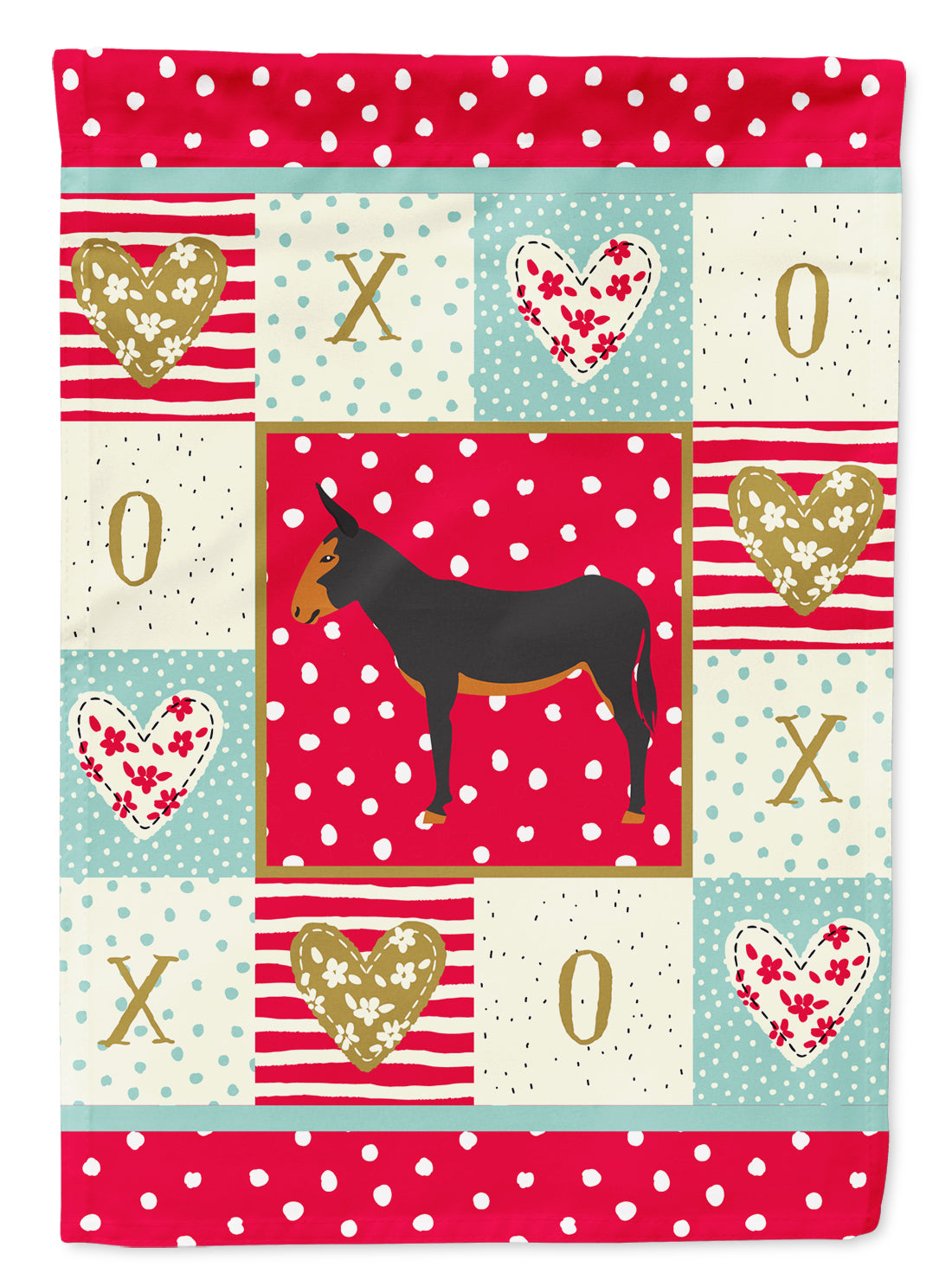 Catalan Donkey Love Flag Canvas House Size CK5282CHF  the-store.com.