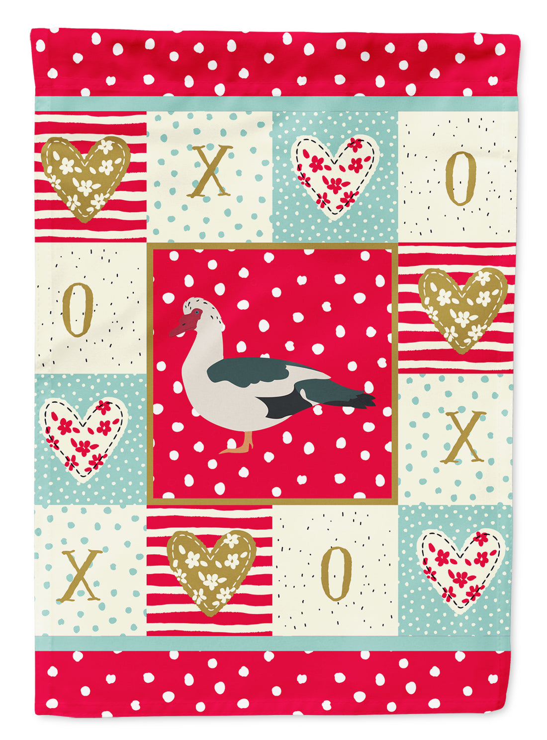 Muscovy Duck Love Flag Canvas House Size CK5291CHF