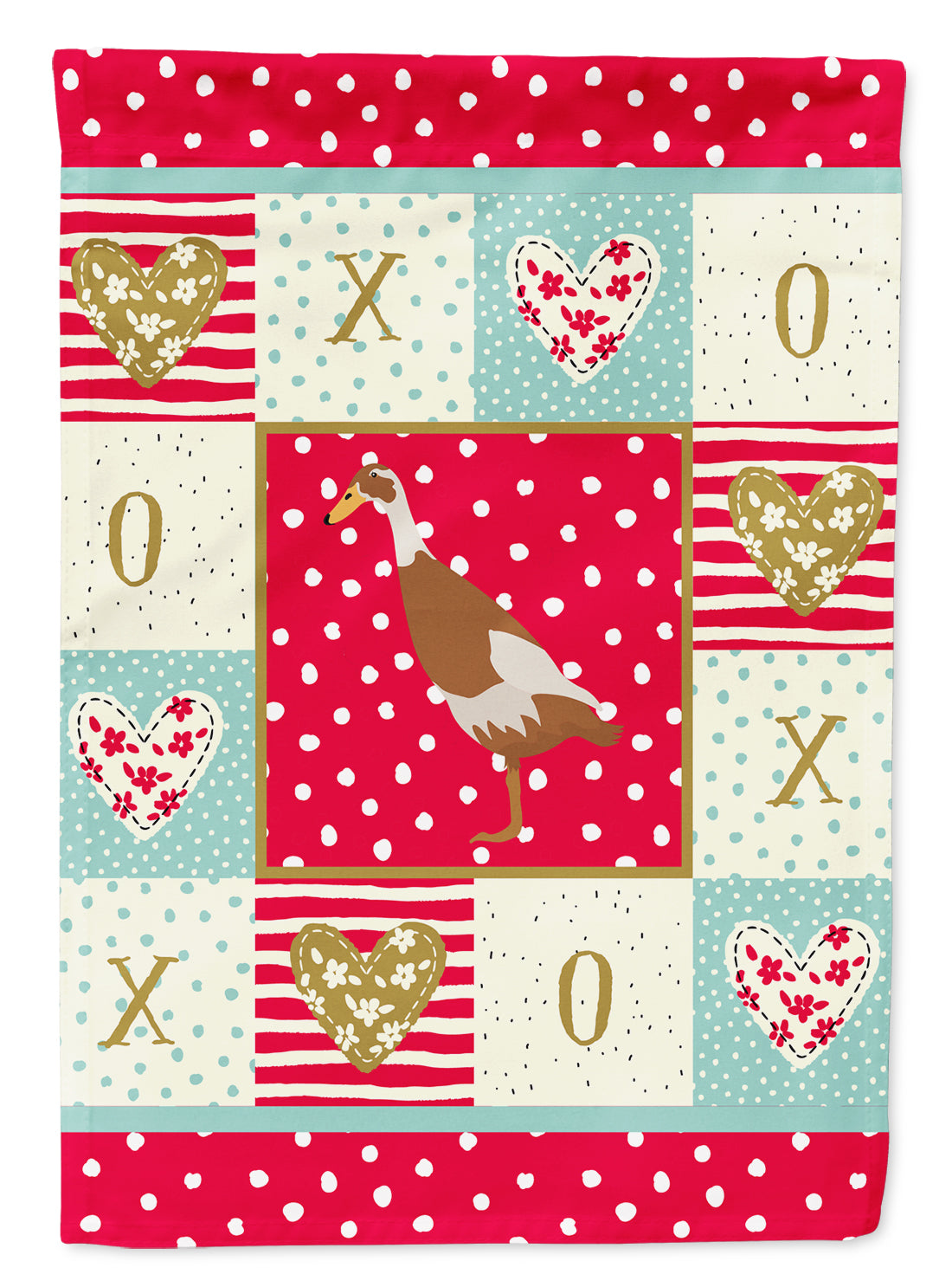 Indian Runner Duck Love Flag Canvas House Size CK5292CHF  the-store.com.