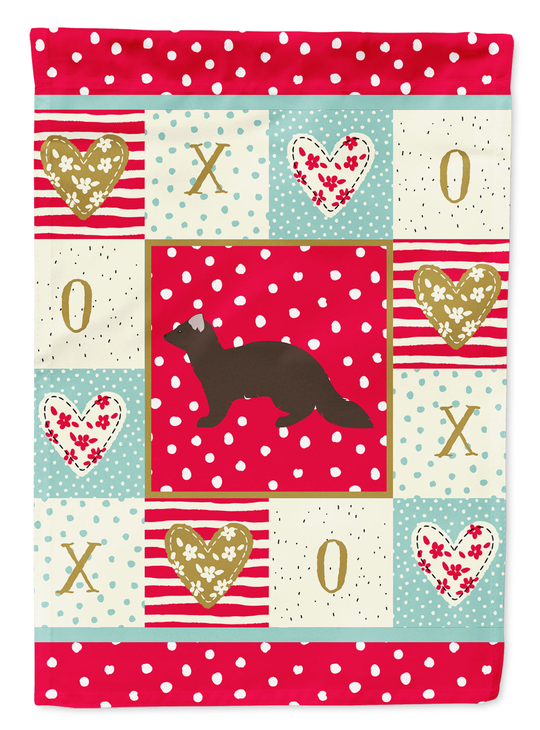 Sable Marten Love Flag Canvas House Size CK5296CHF  the-store.com.