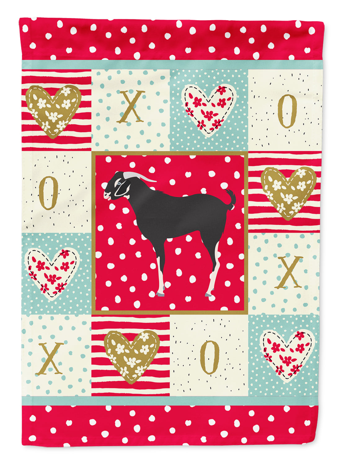 Black Bengal Goat Love Flag Canvas House Size CK5311CHF  the-store.com.