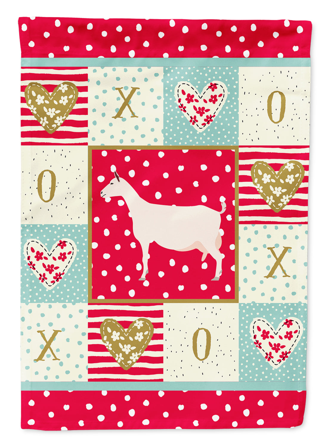 Saanen Goat Love Flag Canvas House Size CK5316CHF  the-store.com.