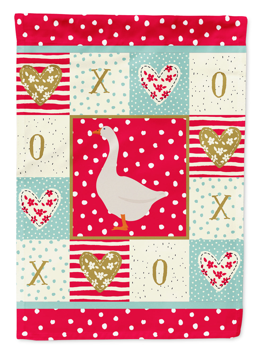 Embden Goose Love Flag Canvas House Size CK5319CHF  the-store.com.