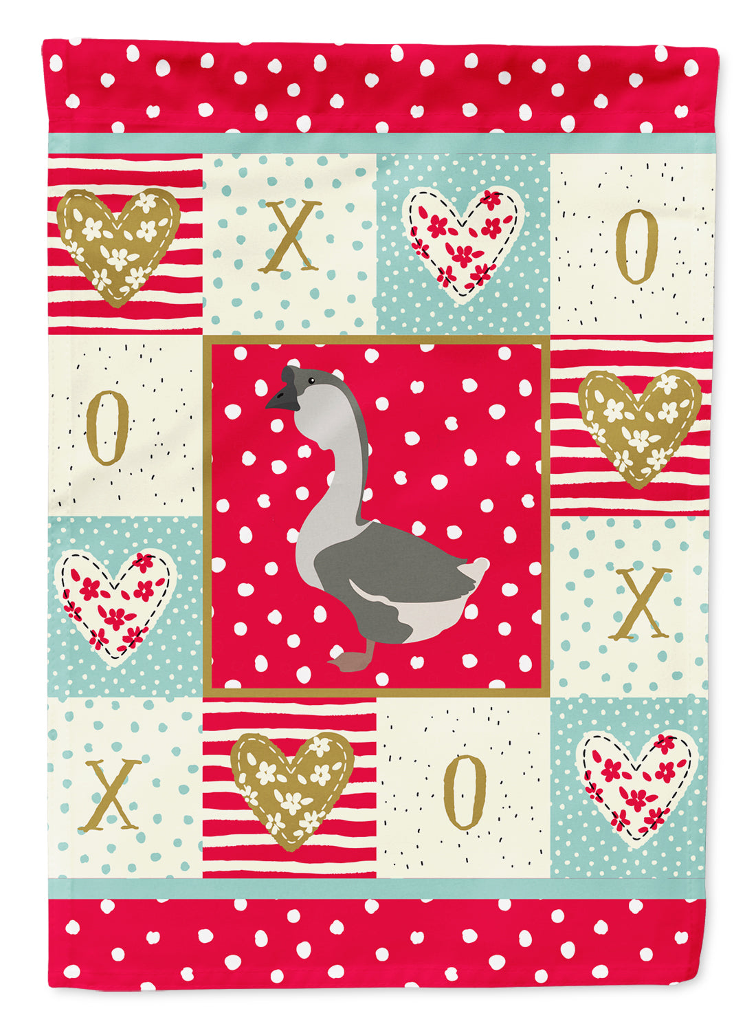 African Goose Love Flag Canvas House Size CK5326CHF