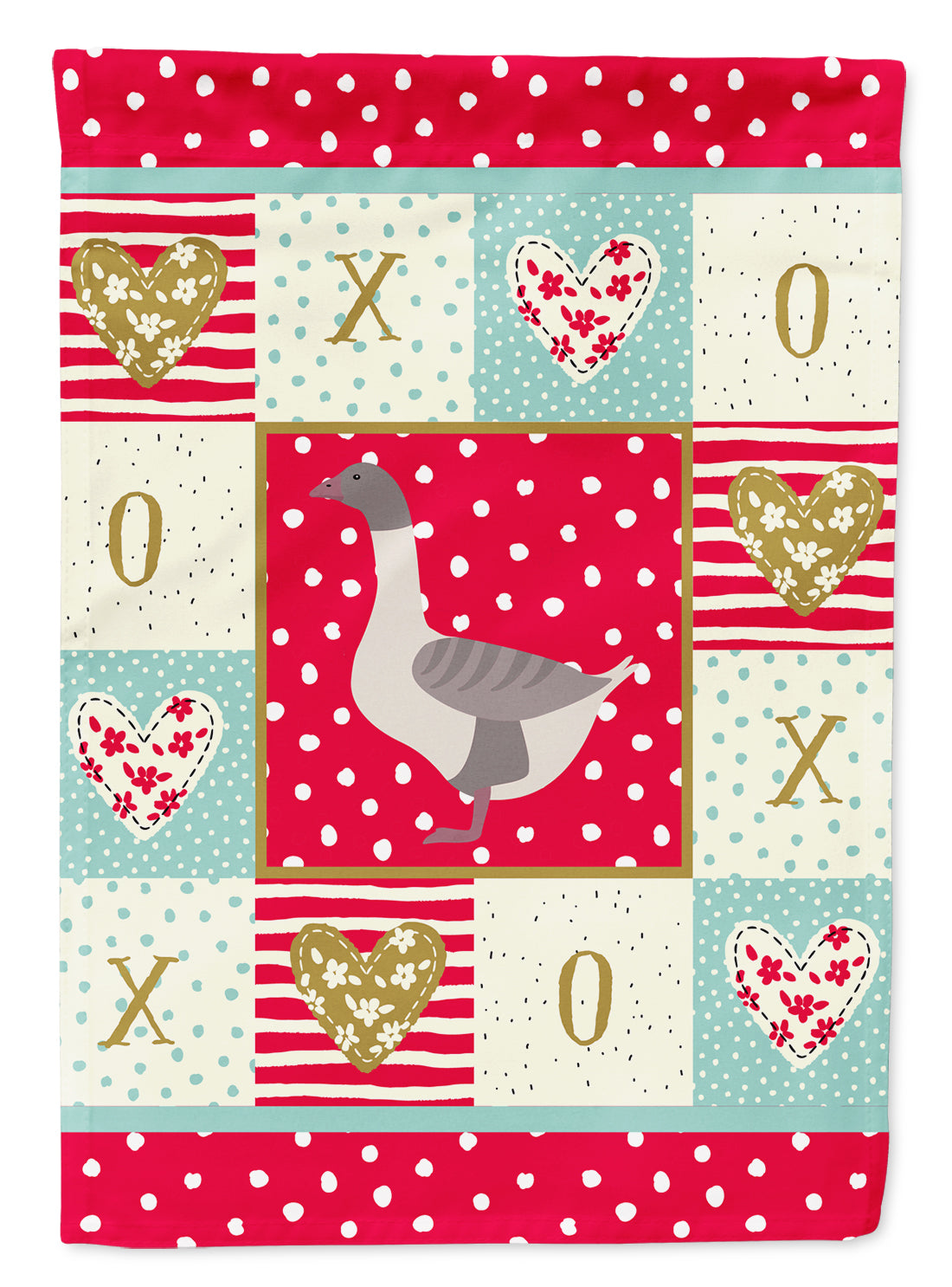 Buff Grey Back Goose Love Flag Canvas House Size CK5328CHF  the-store.com.