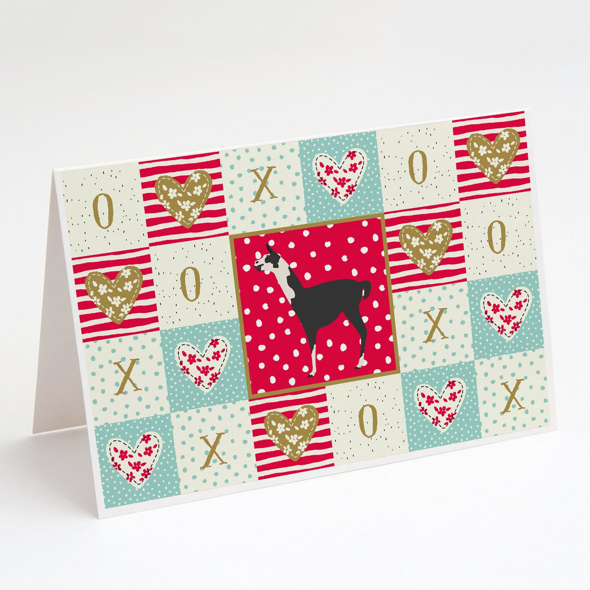 Buy this Llama Q&#39; Ara Love Greeting Cards and Envelopes Pack of 8