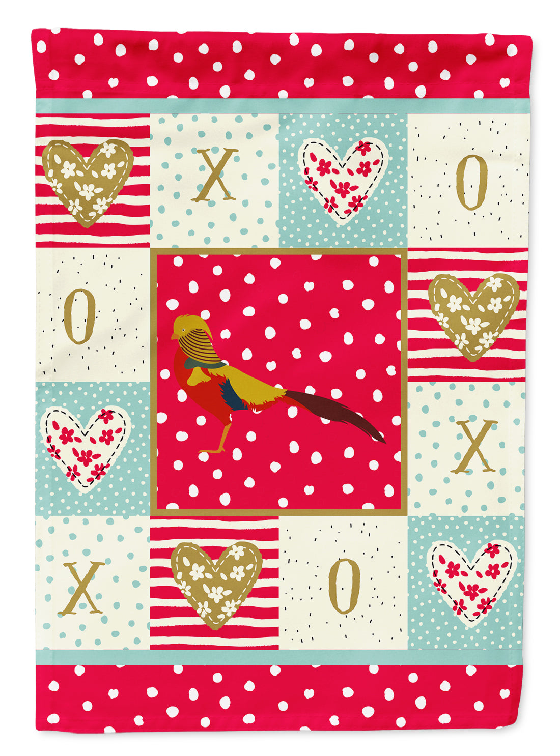 Golden or Chinese Pheasant Love Flag Garden Size CK5355GF  the-store.com.