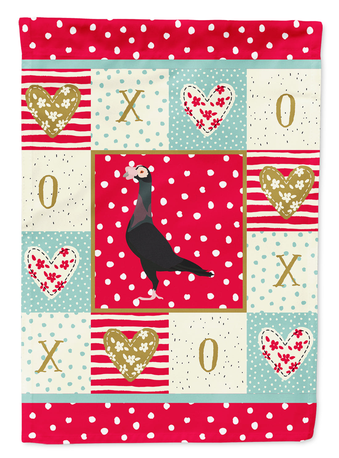 English Carrier Pigeon Love Flag Canvas House Size CK5372CHF
