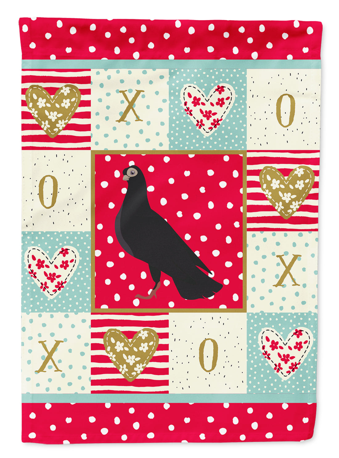 Budapest Highflyer Pigeon Love Flag Canvas House Size CK5374CHF  the-store.com.