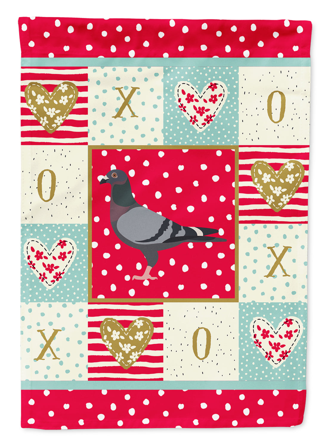 Racing Pigeon Love Flag Canvas House Size CK5378CHF